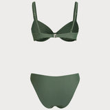 Seturi de bikini cu sârmă, culoarea verde armată