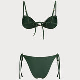 Seturi de Bikini cu Șnur Verde Triunghiular