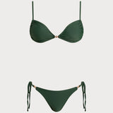 Seturi de Bikini cu Șnur Verde Triunghiular