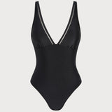 Costum de baie negru solid, bralette