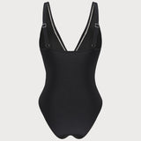 Costum de baie negru solid, bralette