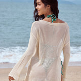 Pareo Costum de Baie Culoare Caise