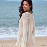 Pareo Costum de Baie Culoare Caise