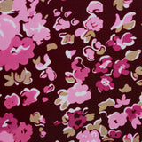 Set de Bikini Bralette Floral cu O-Ring Roșu Vin