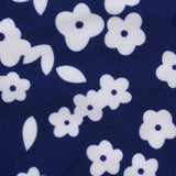 Set de bikini triunghiular floral albastru cu guler