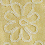 Costum de baie texturat floral galben cu halter