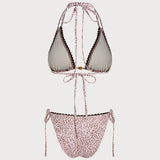 Set de bikini cu imprimeu leopard