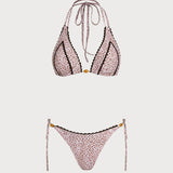 Set de bikini cu imprimeu leopard