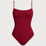 Costum de baie dintr-o piesă cu bralette roșu X Cross