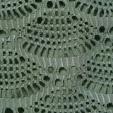Costum de baie cu sutien halter verde, cu decupaje și șnur