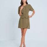 Fustă Mini A-Line Khaki
