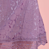 Fustă Mini din Dantelă Jacquard Violetă
