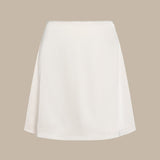 Fustă Mini Satin cu Dantelă și Fermuar Culoare Caise