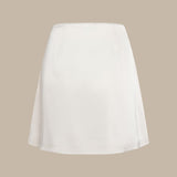 Fustă Mini Satin cu Dantelă și Fermuar Culoare Caise
