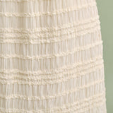 Fustă Midi Făcută din Chiffon cu Talie Elastică în Culoare Cais