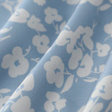 Fustă Mini A-Line Floral Albastră